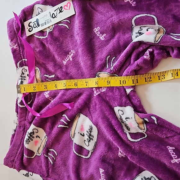NWT, Staurdaze, fleece, Coffee Lover, soft, sleepwear/ pajama pants. Size M - Picture 4 of 10